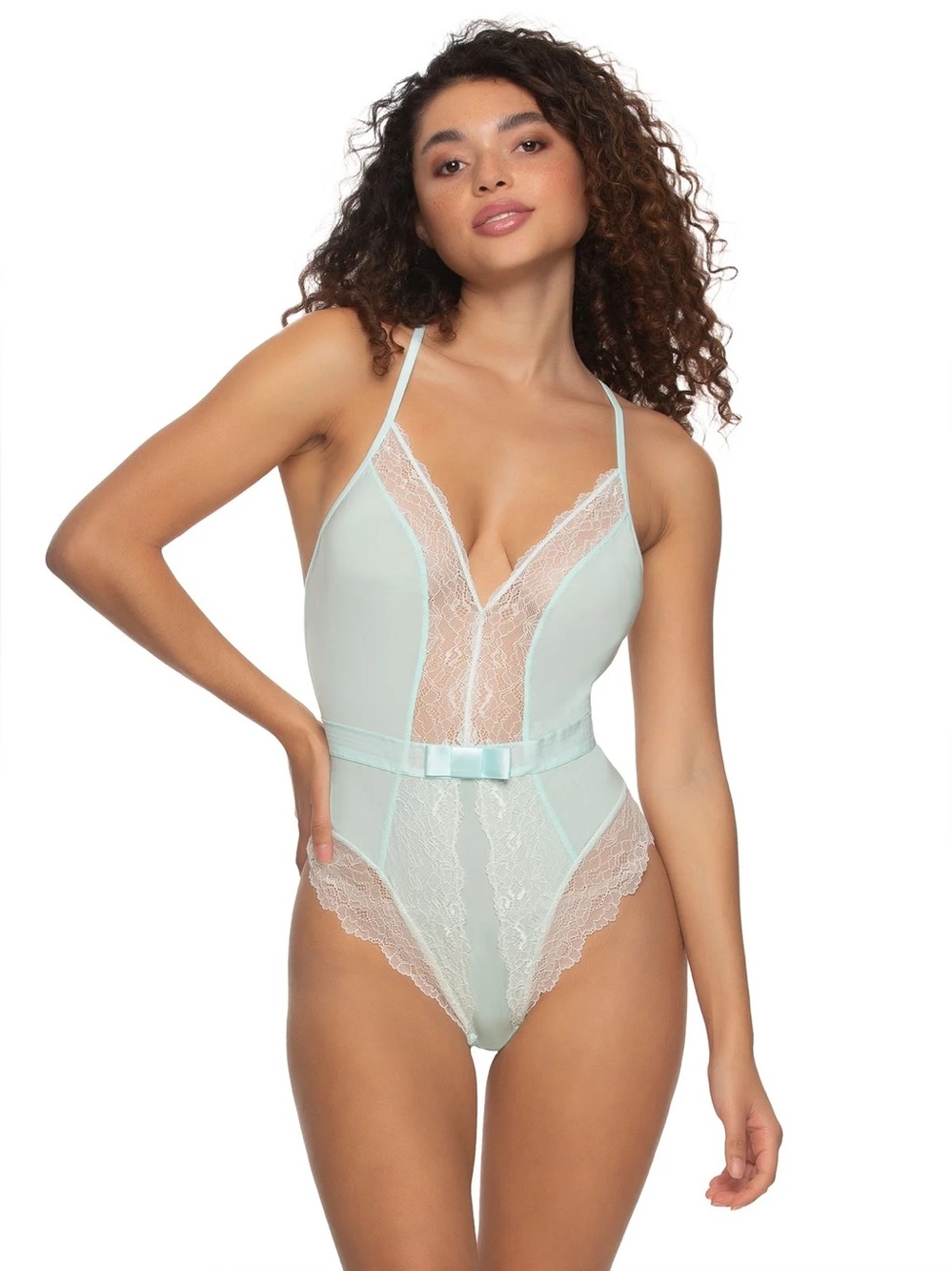 Jezebel Women's Henny Lace Bodysuit - Blue Large‎